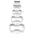 Kitchen Accessories 5pcs Dog Bone Cookie Cutter Set Stainless Steel Sandwich Cutters for Diy Baking Non-stick Reusable Molds. 