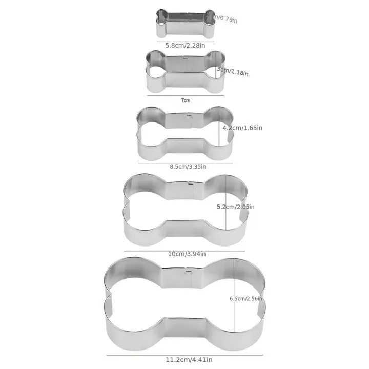 Kitchen%20Accessories%205pcs%20Dog%20Bone%20Cookie%20Cutter%20Set%20Stainless%20Steel%20Sandwich%20Cutters%20for%20Diy%20Baking%20Non-stick%20Reusable%20Molds%20-%20Image%202