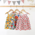 Dress Baby Girl Skirt Halter Belt Dress Girl Lovely Princess Children Cotton Slings 1 to 4 yrs old Baju Budak Perempuan. 