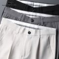 Han Shu Spring and Autumn High-End Draping Suit Pants Men's Summer Straight Slim Fit Trousers Casual Suit Pants Formal Wear Cropped Pants. 