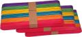Colored Jumbo Wooden Craft Sticks, Rainbow Wooden Popsicle Sticks, Wide Lollipop Sticks, Treat Sticks Ice Pop Sticks fir Creative Designs or Kids Education, Home Art Projects DIY crafts wooden sticks for kids 50 pcs pack. 