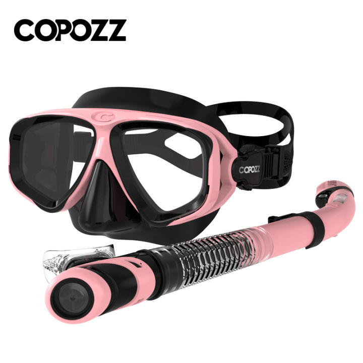 COPOZZ 2023 Scuba Diving Mask Set Anti Fog Goggles with Snorkel Glasses ...