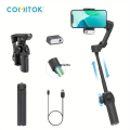 L9pro 3-Axis Handheld Gimbal Stabilizer with Extension Rod, AI Face Tracking Fill Light for iPhone Android Vlog, YouTube, TikTok. 
