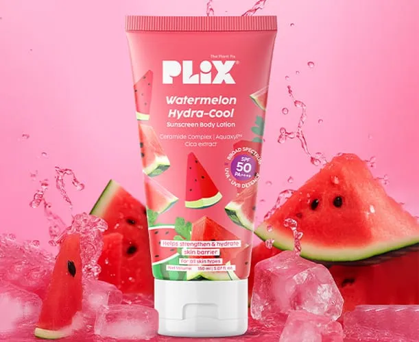 Plix%20Watermelon%20Hydra-Cool%20Sunscreen%20Body%20Lotion%20SPF%2050%20%7C%20PA++++%20%20150ml%20-%20Image%202