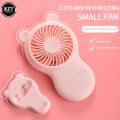 Cartoon Bear-shaped Fan Handheld Mini Fan Portable Pocket USB Charging Fan Summer Air Cooler Outdoor Travel Fan. 