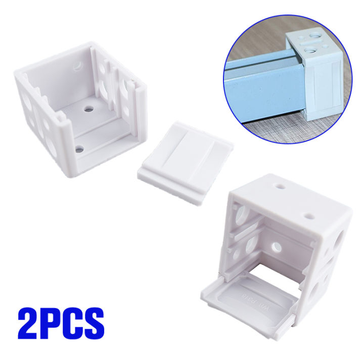 2 PCS White Blind Brackets Low Profile Box Mounting Bracket for Window ...
