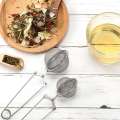 6Pcs Tea Infuser Loose Leaf Tea Snap Ball Tea Strainer Spoon Stainless Steel Tea Filter Steeper with Handle. 