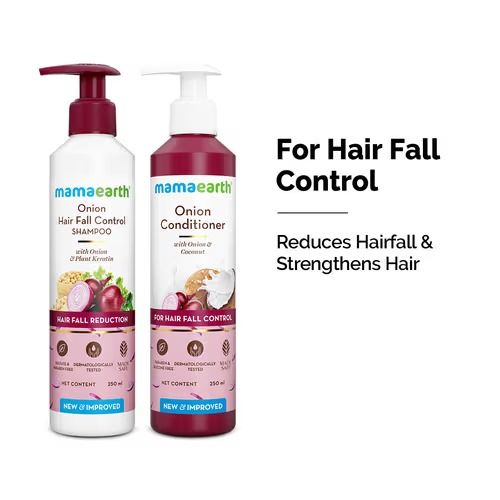 Mamaearth Hair Regrowth Combo (Onion Shampoo, 250ml + Onion Conditioner, 250ml)