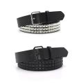 Fashion Rivet Belt Men Women's Studded Belt Punk Rock With Pin Buckle Drop Shipping Black. 