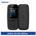 Nokia 105 Dual Sim 4th Edition Feature Phone With Warranty Feature Push button Phone 1.77" Display Battery Long Standby Flashlight Radio. 