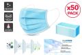 MG Medical Surgical 3ply Face Mask | Fabric Disposable Face Mask with Nose Clip - 50pcs (Imported - China). 