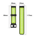 For Samsung Galaxy Watch 4 Classic 46mm 20mm Vertical Pattern Two-Color Silicone Watch Band. 