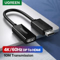 UGREEN DisplayPort to HDMI Adapter 4K 60Hz Male to Female DP to HDMI Converter Video Display Cord for HDTV Monitor Projector Computer. 