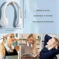 Rechargeable Wearable Hanging Neck Fan, 2000mAh Leafless Silent Neckband Fan with USB Charging and 3 Speed Settings for Comfortable Cooling Outdoors, at Home, and While Traveling. 