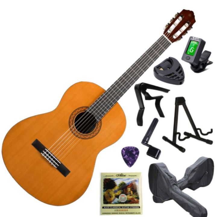 Yamaha%20C40%20Guitar%20with%208%20Accessories%20Bag,%20Pick,%20Tuner,%20Capo,%20String%20winder,%20Stand,%20pick%20Holder,%20String%20SetClassical%20Guitar%20Indonesian%20Beginner%20level%20classic%20guitar%20Nylon%20Strings%20Yamaha%20Guitar%20C%2040%20-%20Image%203