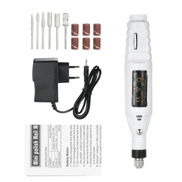 KOGEEK 14pcs 100V-240V Mini Electric Grinder Drill Tool Variable Speed Rotary Engraving Pen Carve Tool Set for Milling Polishing EU Plug