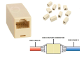 Network cable joint connector RJ45 Lan Jointer RJ45 Female Connector RJ 45 Coupler Extender Joinder Ethernet LAN Jointer (1PCS). 