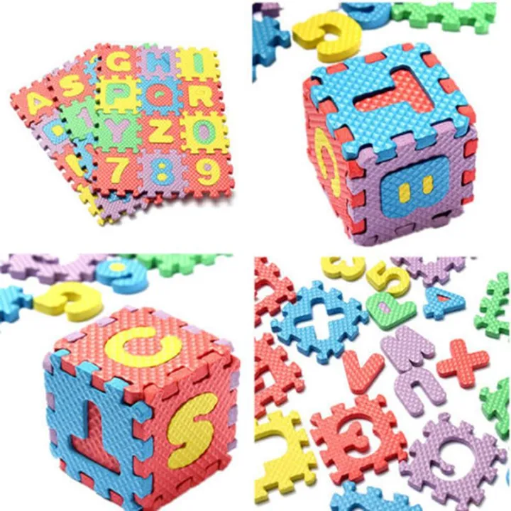 36Pcs/Set%20Puzzles%20EVA%20Foam%20Mat%20Alphabet%20Letters%20Numbers%20Puzzle%20Children%20Intelligence%20Development%20Bath%20Water%20Floating%20English%20Alphabet%20Toys%20-%20Image%204