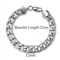 Mens 316L Stainless Steel Male Bracelet Wholesale Braslet Gold Silver Color Braclet Chunky Cuban Chain Link Bracelet For Man SMGSLIB Mother. 