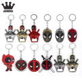 【Parchment & Lace】Comic Deadpool Mask Key Chains Keychain Spider Man Homecoming Enamel Bottle Opener Keyring Men's Souvenir Jewelry Gift. 