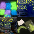 50 Pcs Star Fluorescent Glow in The Dark Luminous on Wall Stickers for Kids Wall Decor Living Room Decoration. 