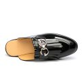 【WEJA】Men Half Dress Shoes Indoor Patent Leather Slippers PlusLoafers Moccasins Mens Mules Casual Shoes. 