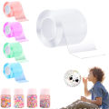 2pcs Nano Double Sided Blowable Tapes High Sticky Bubble Blowing Tape Children Pinch Toy Making Blowing Bubble Adhesive Tape. 