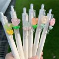 1/2pcs Cute Mini Flower Gel Pens Black Ink Neutral Pens Kawaii Korean Stationery Kids Gifts Writing Tools School Office Supplies. 