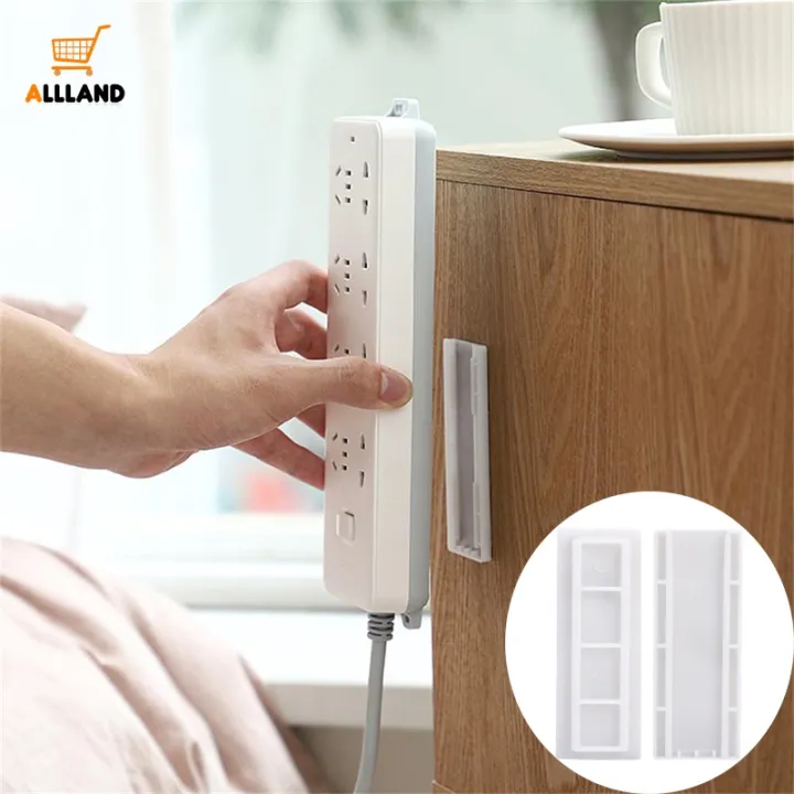 Portable Self-adhesive Detachable Socket Fixed Bracket/ Wall Mounted Space Saving Remote Control Storage Rack/ Home Multipurpose Router Organize Holder