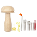 Darner Sewing Tool Kit with Mushroom Shape Wooden Wood Color for Socks Pants Sweaters DIY Sewing Crafts. 