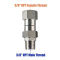 Stainless Steel High Pressure Washer Swivel 3/8 Pressure Hose Fittings 4500 PSI Car. 