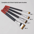 Lacquerware Paint Brush Short Haired Nylon Brush for Lacquer Art Large Size Oil Painting Material Supplies Small Flat Pen. 