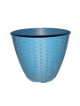 High Quality Plastic Flower Pot Cane Weaved Design Large 24cm x 22cm (Diameter x Height). 