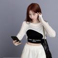 Sweet Hot Girl Internet Celebrity Irregular Sun Protective Blouse Camisole Set Summer jazz Top Jazz Dance Two-Piece Suit. 