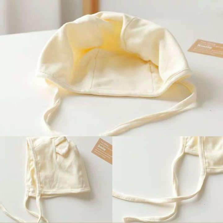 Fashion%20Cotton%20Newborn%20Cap%20Bear%20Ear%20Breathable%20Baby%20Ear%20Protection%20Cap%20Infant%20Strappy%20Hat%20Spring%20Autumn%20-%20Image%202