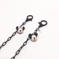 【WEJA】Chain Lanyard Glasses Cartoon Mouse Design Black Acrylic Material. 