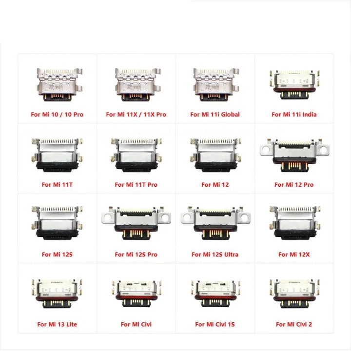 USB Jack Connector Charging Dock Plug Port For XiaoMi Mi 10 11X 11i 11T 12 12S Ultra 12X 13 Lite Pro Civi 1S 2 Charge Socket