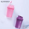 Safe Sports Bottle 400ml Protein Shaker Bottle with Mixing Ball Leak-proof Sport Blender Bottle Lightweight Plastic Shaker Shaker Cup. 