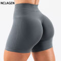 NCLAGEN Women's Seamless Gym Yoga Shorts Jacquard Fitness Leggings Workout Squat Proof High Waist Sports Tights Butt Scrunch. 