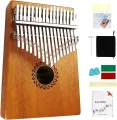 Kalimba 17 Keys Thumb Piano with Casing, Tune Hammer and Study Instruction,Portable Mbira Sanza Finger Piano,Gift for Kids Adult Beginners Professional. 