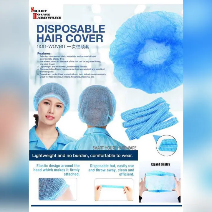 STRIP%20CAP%20(Blue)100PCS%20Disposable%20hair%20shower%20cap%20non-woven%20cap%20for%20saloon%20-%20Image%203