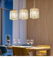 【BestGO】1 Piece,Mini Chandelier Pendant Light Crystal Modern Ceiling Lighting Fixture for Kitchen Dining Room Bedroom Restaurant Crystal Ceiling Light. 