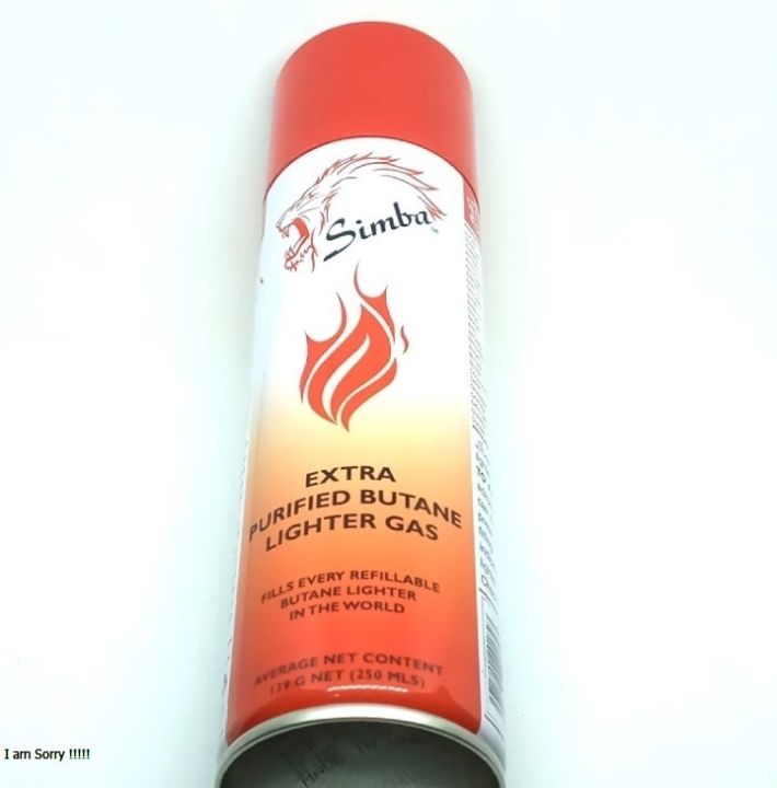 Lighter Gas Butane Gas Refill can With nozzles (250mls)