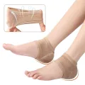 Gel Silicone Heel Protector Sleeve Heel Pads Heel Cups Plantar Fasciitis Support Feet Care Skin Repair Cushion Half-yard Socks. 