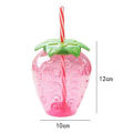 500ml Summer Cute Strawberry Straw Water Bottle Milk Coffee Straw Cup for Home. 