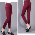 Women hin Pencil  Pants Soft Casual Pants Outer Wear Long Pants rousers High-waisted High Elasticity With Pocket Jogger Pants color:Navy blue  size:M [40-47.5 kg]. 