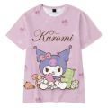 2023 Anime Cartoon Summer Kuromi T-Shirt My Melody hello kitty 3D Print Cartoons Clothes Kid Girl Boy Fashion T Shirt Casual Top. 