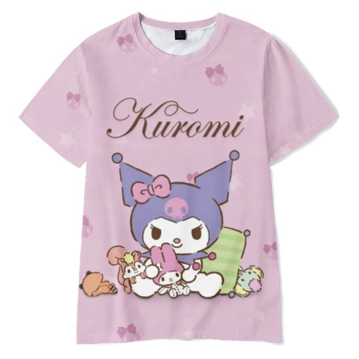 2023%20Anime%20Cartoon%20Summer%20Kuromi%20T-Shirt%20My%20Melody%20hello%20kitty%203D%20Print%20Cartoons%20Clothes%20Kid%20Girl%20Boy%20Fashion%20T%20Shirt%20Casual%20Top%20-%20Image%202