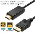 Displayport To Hdmi-Compatible Usb C Adapter 1080p 4k Display Port Converter For Pc Lap Projector Minidp To Displayport Cable. 