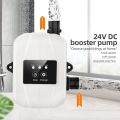 Water Pressure Booster Pump for Home 24V Automatic Shower Water Pressure Booster Silent Water Recirculating Pump with Power Adapter 150W Max Lift 92ft for Sprinklers Shower Kitchen Garden. 